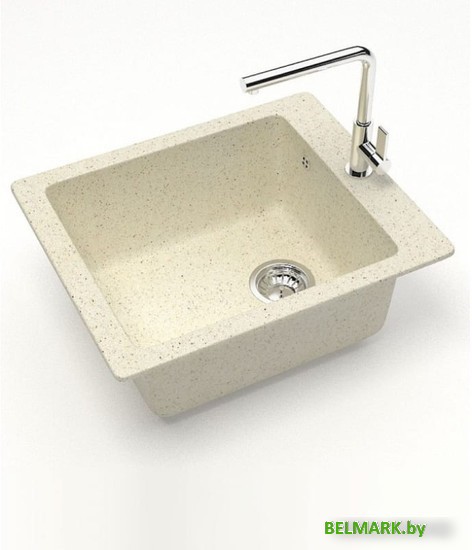 Кухонная мойка Teymi Helmi 50x42 T120105 (бежевый матовый) - фото2