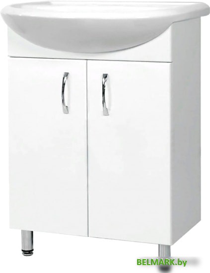 Tivoli Тумба Сити 60 462248 под умывальник Уют 55 (белый) - фото