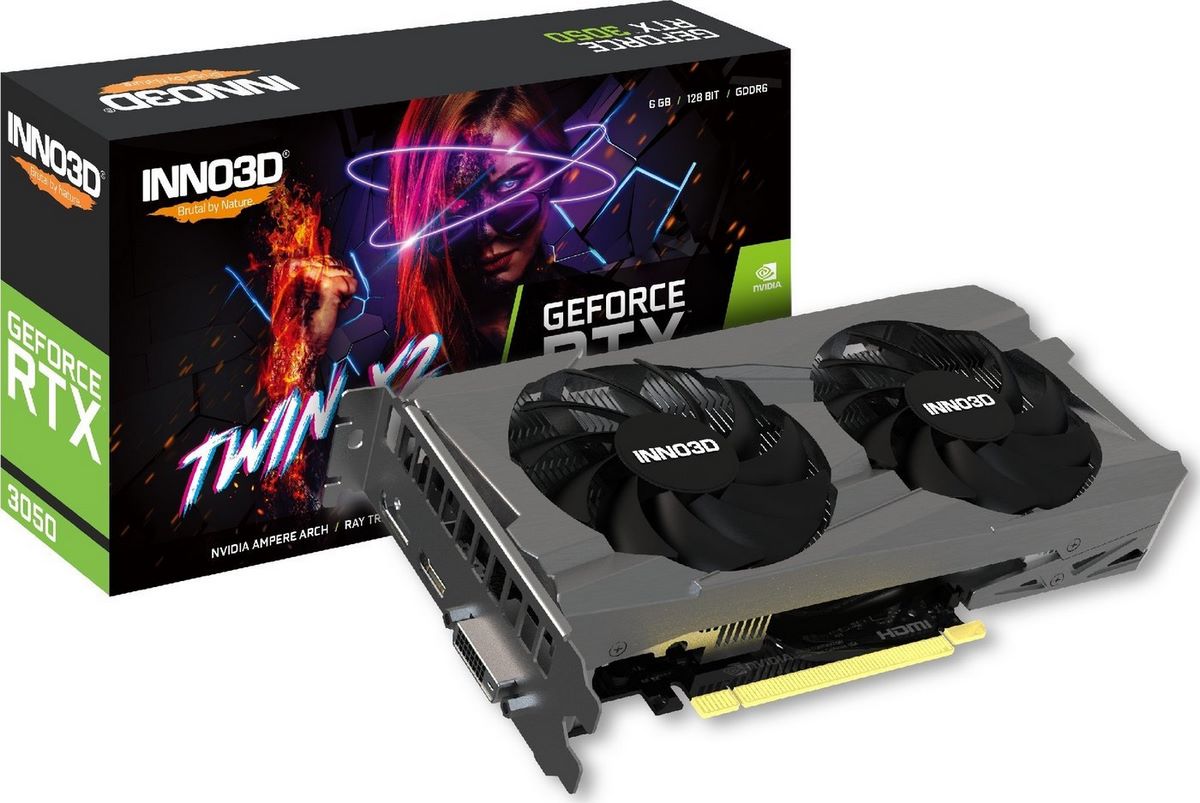 Видеокарта Inno3D GeForce RTX 3050 Twin X2 6GB N30502-06D6-1711VA60 - фото2