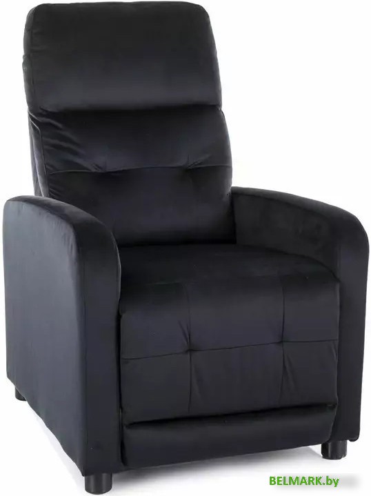 Кресло-качалка Signal Otus Velvet Bluvel 19 раскладное (черный) - фото