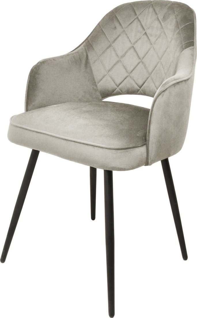 Мирабелла Оксфорд Велюр (серый/черный) - фото