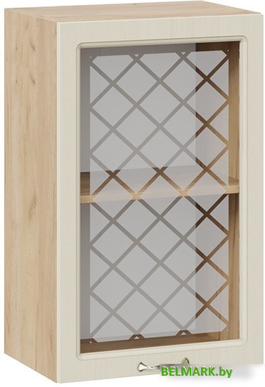 Шкаф навесной Трия Бьянка 1В45С (дуб крафт золотой/дуб ваниль) - фото