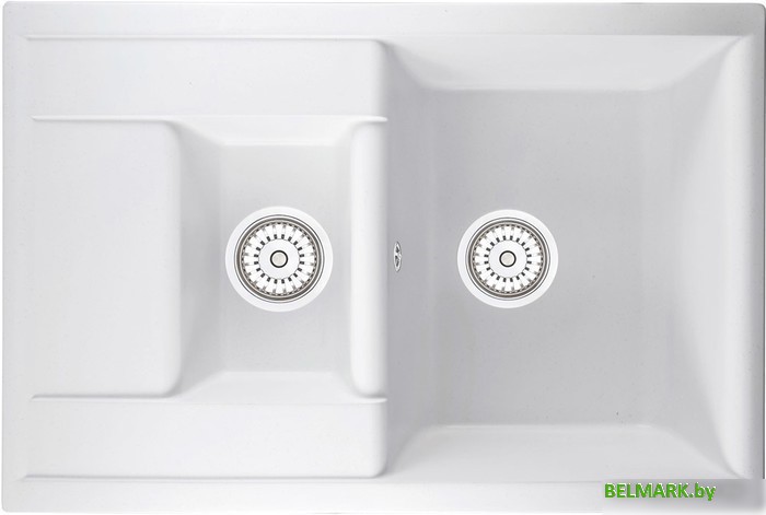 Кухонная мойка Berge BR-7612 (белый матовый) - фото
