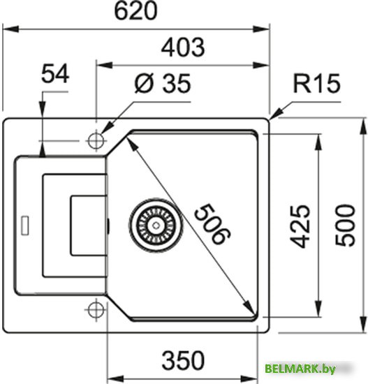Кухонная мойка Franke Urban UBG 611-62 (серый) - фото2
