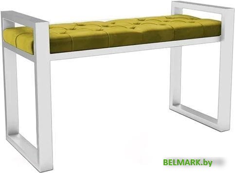 Банкетка Hype Mebel Бридж (белый/золото) - фото