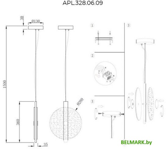 Подвесная люстра Aployt APL.328.06.09 - фото2
