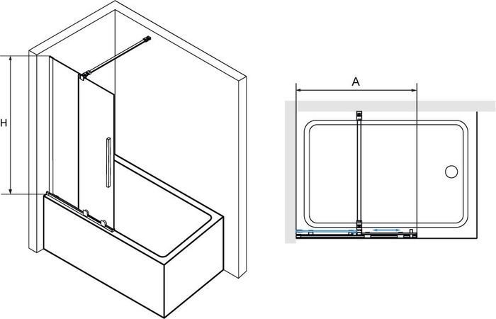 Стеклянная шторка для ванны RGW SC-47 B 41114710-14 - фото