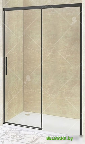 Стеклянная шторка для ванны RGW Leipzig LE-12B 34121218-14 (черный/прозрачное стекло) - фото