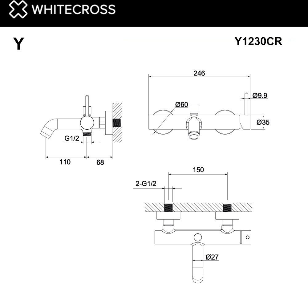 Смеситель Whitecross Y Y1230BL (черный мат) - фото2