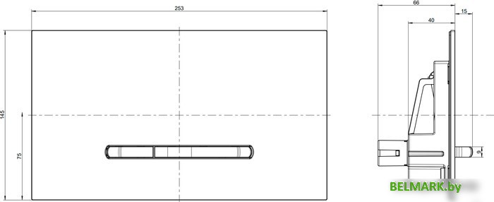 Панель смыва Villeroy & Boch ViConnect 922169D8 (антрацит матовый) - фото2