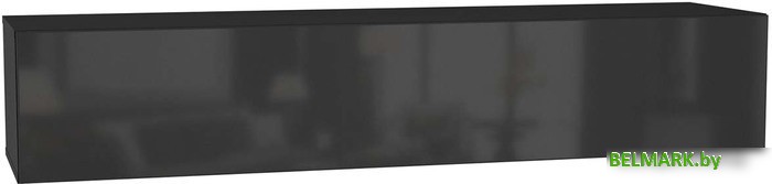 Антресоль НК-Мебель Point Тип-30 (черный/черный глянец) - фото