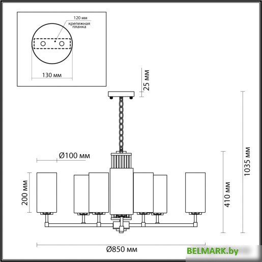 Люстра средней высоты Odeon Light Kasali 4990/10 - фото2