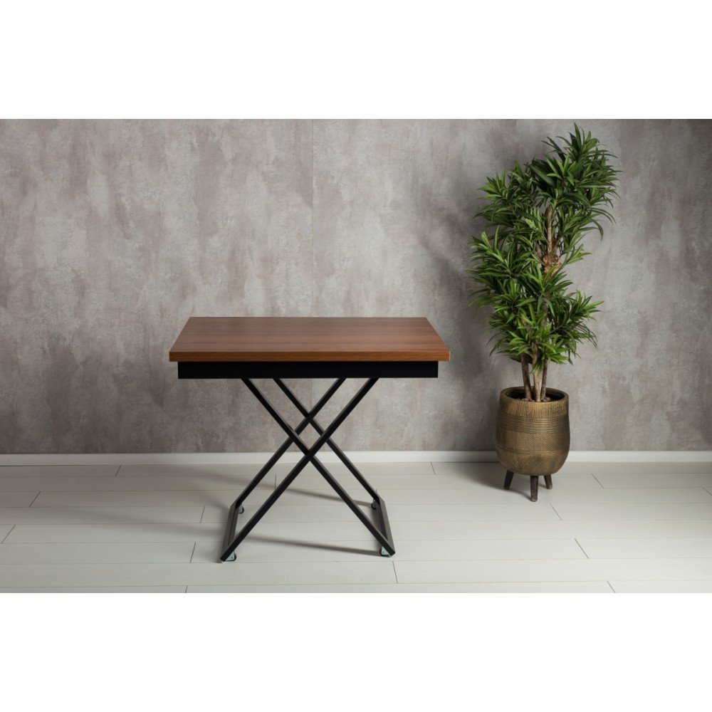 Стол-трансформер Levmar Apollo D44/S53 (миланский орех/черные опоры) - фото