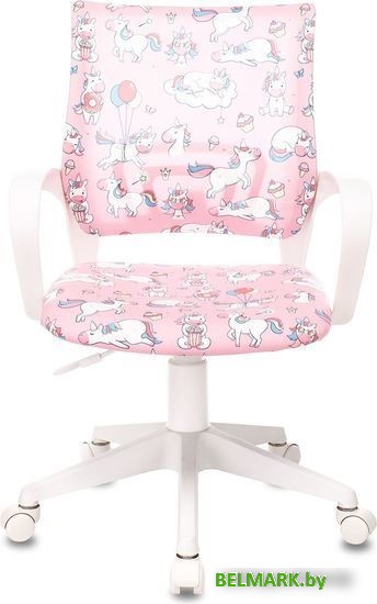 Компьютерное кресло Бюрократ Burokids 1W (розовый единороги/пластик белый) - фото2