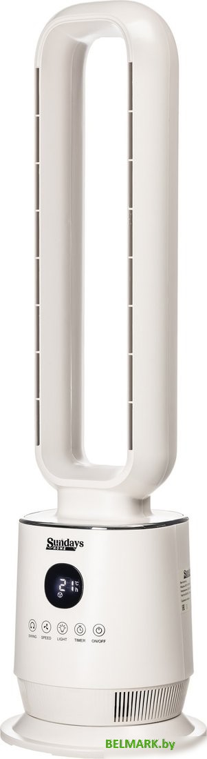 Безлопастной вентилятор Sundays Home NDY-EF601R (белый) - фото
