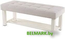 Банкетка AMC Lux 4 с полкой ткань бежевый/бежевый/бежевый 4.2Б120333 - фото