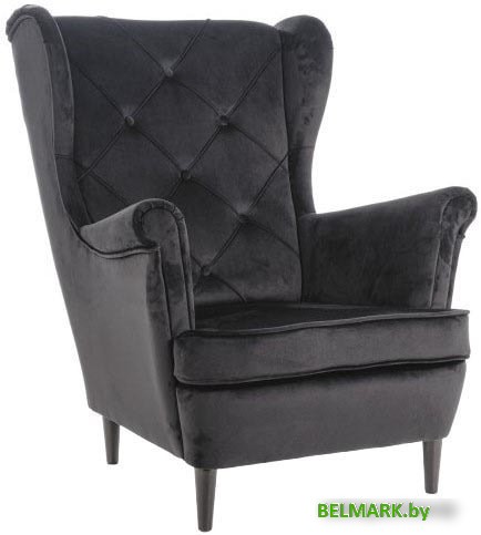 Интерьерное кресло Signal Lady Velvet Bluvel 19 (черный) - фото