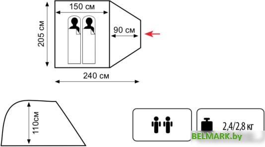Палатка TRAMP Lite Fly 2 - фото2