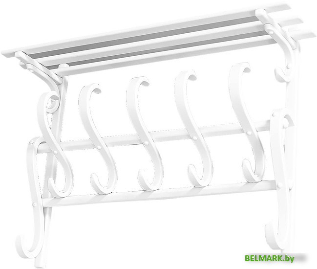 Вешалка для одежды Мебелик В 7Н (белый) - фото
