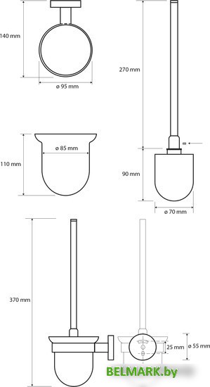 Ершик для унитаза Bemeta White 104113014 - фото2