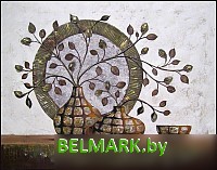 Картина Декарт Абстракция с ветками в вазе 8Л0496 (в раме) - фото