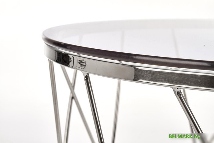 Журнальный столик Halmar Selena 55x55 (дымчатый/хром) - фото2