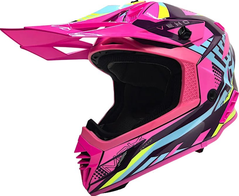 Мотошлем AIM RH855 Fiber Glass Vexo RH855V-BPP-XXXL (XXXL, фиолетовый/розовый) - фото