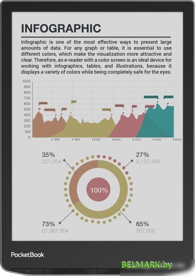 Электронная книга PocketBook 743K3 InkPad Color 3 (черный/серебристый) - фото2