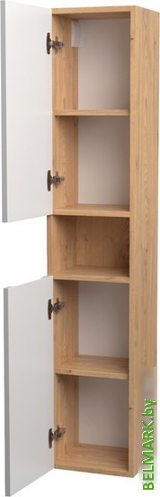 ЗОВ Шкаф-пенал для ванной Дион 150 DP150LHO0M9003MKV5 (белый матовый/дуб) - фото2