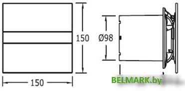 Вытяжной вентилятор CATA E-100 GST - фото2