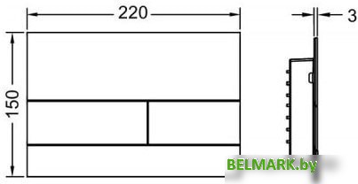 Панель смыва Tece Square II 9240834 (белый матовый) - фото2