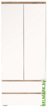 Шкаф распашной Памир Гретта 2С2Я (крафт золотой/белый) - фото