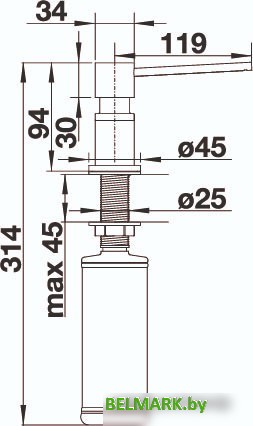 Дозатор для жидкого мыла Blanco Lato (хром/серый беж) - фото2