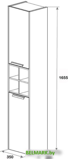 Roca Шкаф-пенал Lago 857297444 - фото2