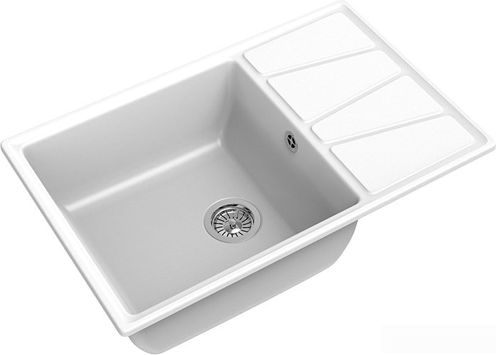 Кухонная мойка GranFest GF-V-780L (иней) - фото