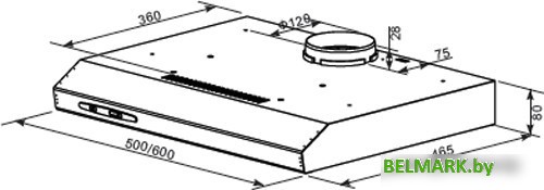 Кухонная вытяжка HOMSair Horizontal 50 (нержавеющая сталь) - фото2