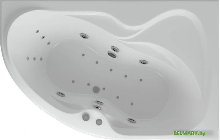 Ванна Aquatek Вега 170x105 без гидромассажа (правая, с экраном) - фото