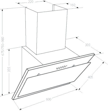 Кухонная вытяжка Akpo Juno 60 WK-4 (черный) - фото2