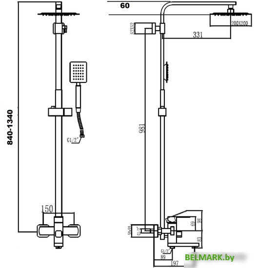Душевая система Fmark FS8145 - фото2
