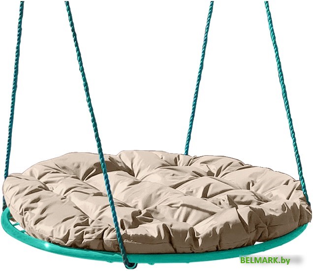 Подвесные качели M-Group Гнездо 1.2м 17039901 (бежевая подушка) - фото