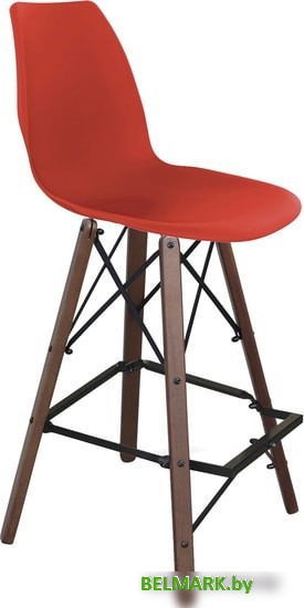 Стул Sheffilton SHT-ST29/S80 (красный RAL3020/темный орех/черный муар) - фото