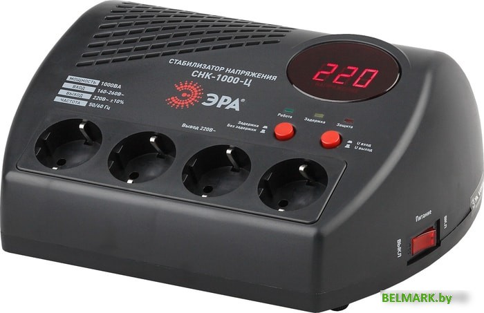 Стабилизатор напряжения ЭРА СНК-1000-Ц - фото