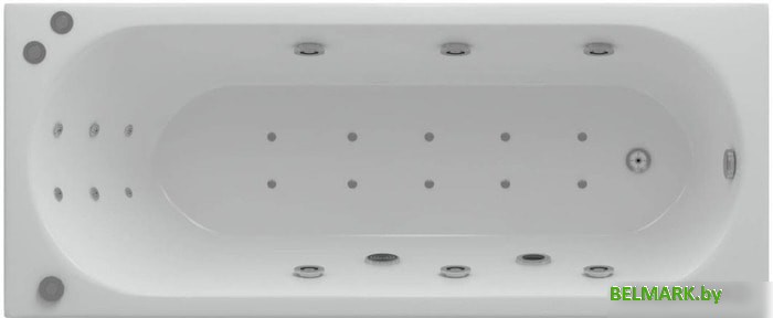 Ванна Aquatek Оберон 180x80 (с фронтальным экраном, слив слева) - фото