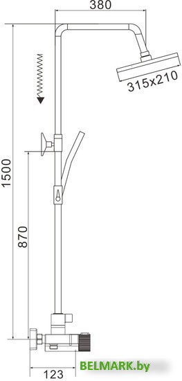 Душевая система Rose R1896-6 - фото2