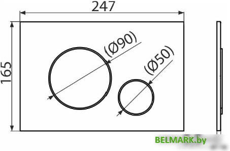 Панель смыва Alcaplast M678 (черный матовый) - фото2