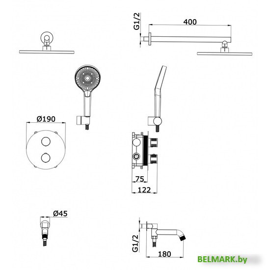 Душевая система Vieir V25003-3C - фото2