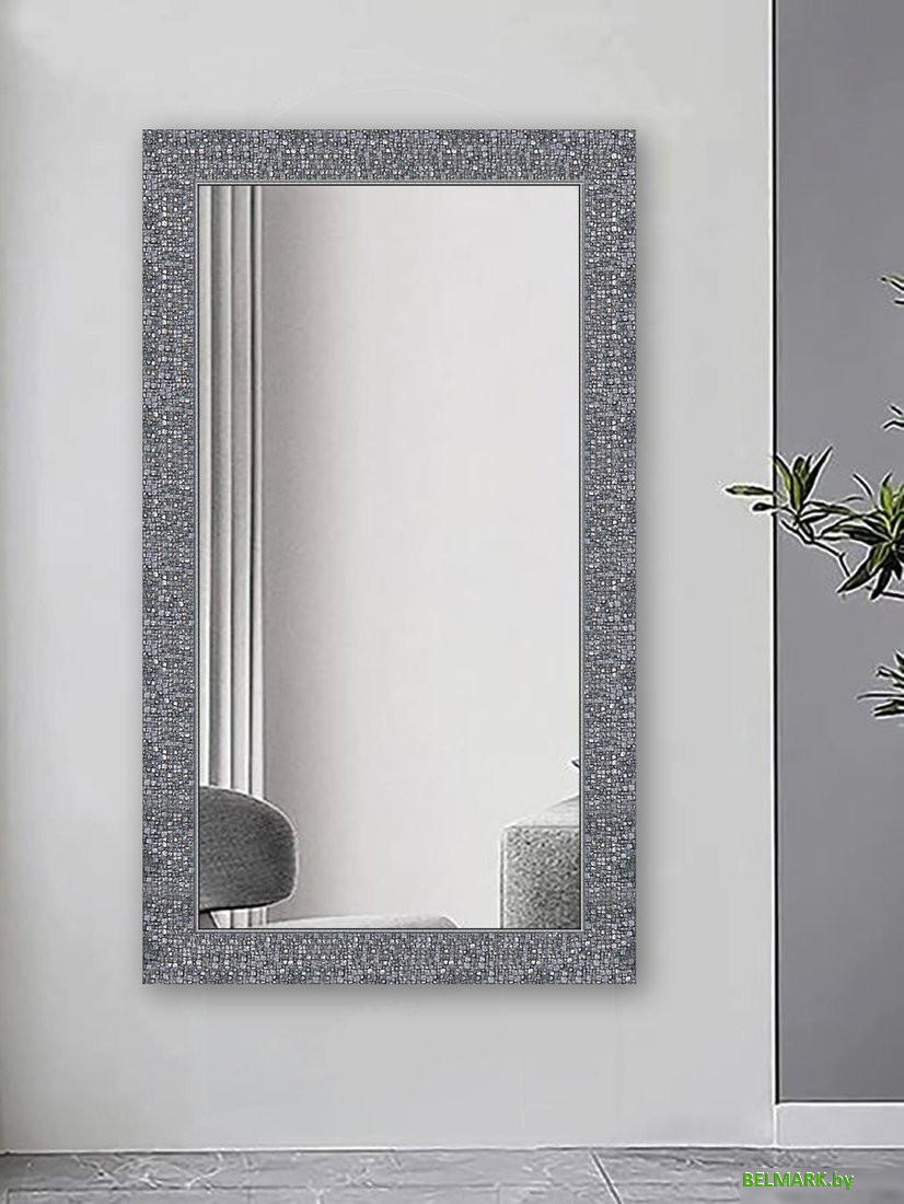 Зеркало Декарт Настенное в раме 8Л1280 (серый перламутр) - фото2