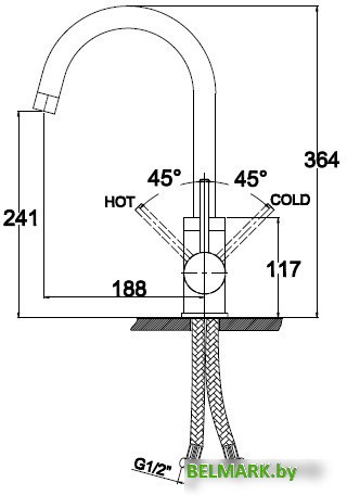 Смеситель Kaiser Merkur [26633] - фото2