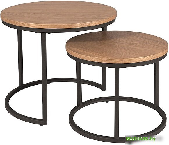 Журнальный столик Signal AMARO (2 шт., дуб/черный) - фото