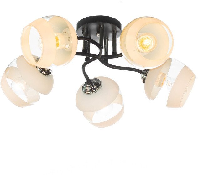 Люстра средней высоты Aitin Pro НПБ 02-5x60-101 K2132/5 (черный/хром) - фото2